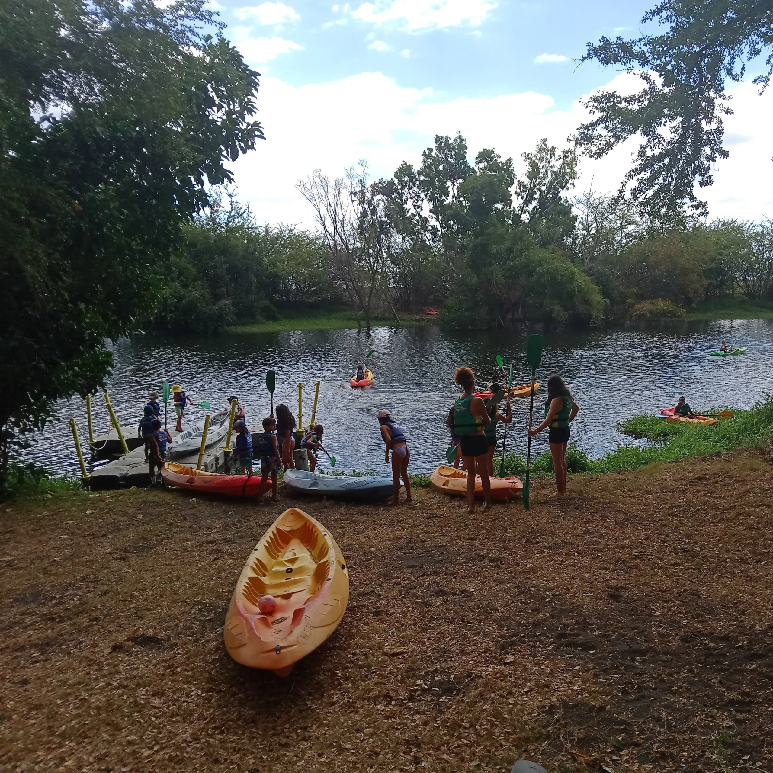 Groupe Kayak Etang Saint Paul